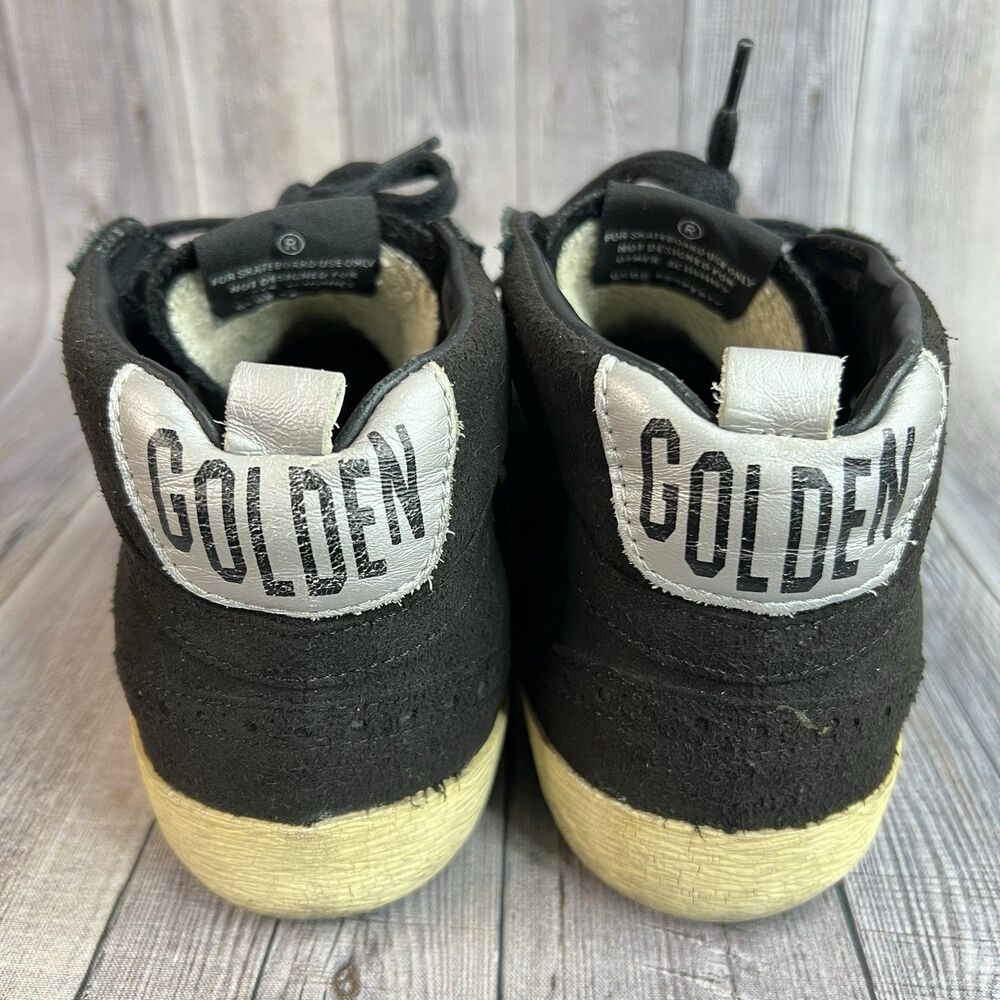 Golden Goose Mid Star Women’s 36 Black Suede Distressed Made in Italy - Picture 4 of 12